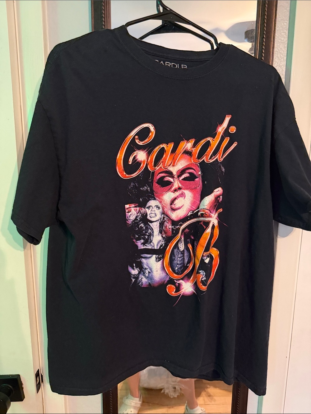 Cardi B Black Graphic Short Sleeve Tee